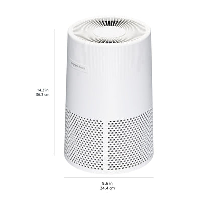 Amazon Basics Air Purifier for Home and Office, With Activated Carbon, 3 Speeds, Timer, Sleep Mode (32db), Energy Star Certificate, Covers Up to 1067 Sq ft, White