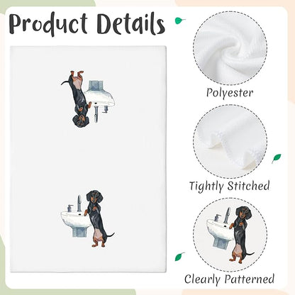 GROBRO7 Funny Dachshund Hand Towel