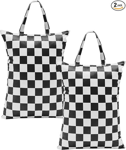 Checkered 2 Pcs Large Travel Laundry Bags