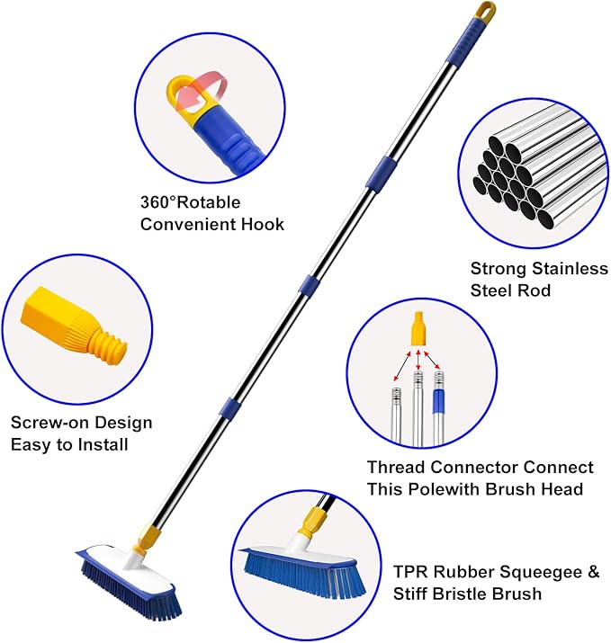 ITTAR 12" Wide Floor Scrub Brush