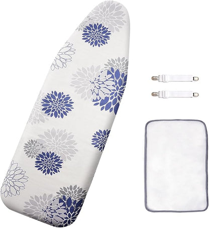 SheeChung 14x42 Inch Over-The-Door Ironing Board Cover and Pad, Cotton Cover