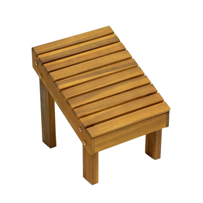 JONATHAN Y Saru Solid Acacia Wood Shower Foot Rest for Shaving Legs, 11.8" Minimalist Water-Resistant Slanted Spa Stool for Inside Shower, Natural STL1004A