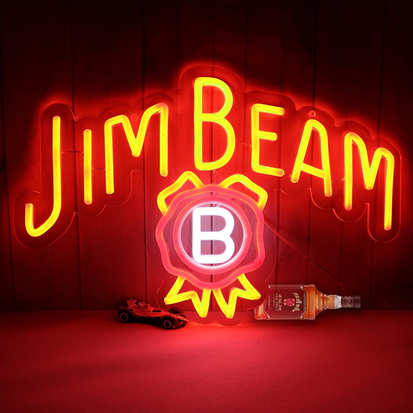 Neon Signs for Wall Decor，Neon Lights for Bedroom Led Business Signs Suitable for Drinks Shop、Man Cave、Christmas Gifts，16 * 10Inch(red)