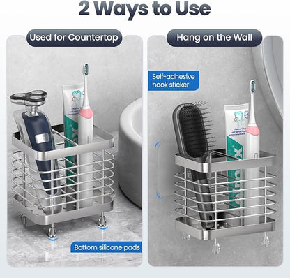 Luxspire Toothbrush Holders for Bathroom, Stainless Steel Electric Toothbrush