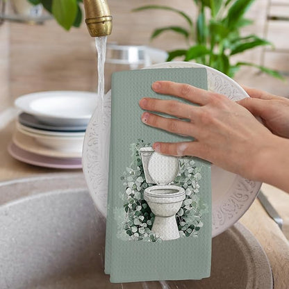 Sage Green Eucalyptus Hand Towels