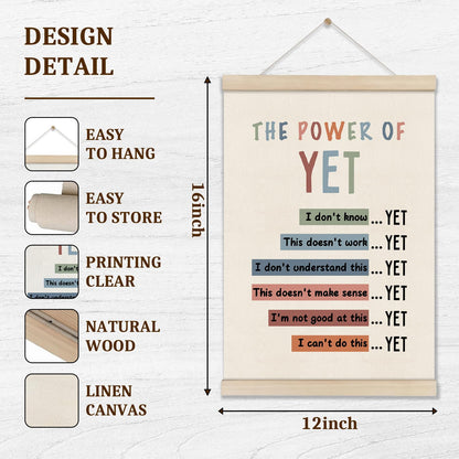 DOI-LANEE Growth Mindset Positive Affirmations Wall Decor,Set of 2, Mental Health Posters Inspirational Hanger Frame for Therapy Office Nursery Playroom Bedroom Classroom School Counselor