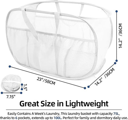 Collapsible Laundry Baskets, Upgrade Pop Up Laundry Hamper
