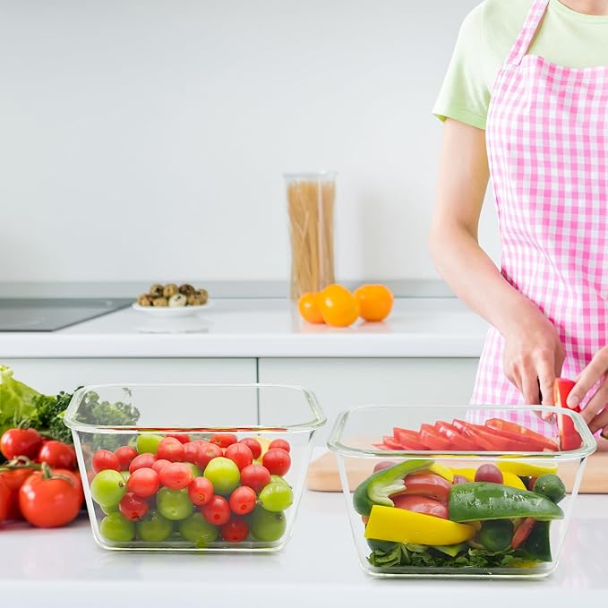 2 Pack Large Glass Storage Containers