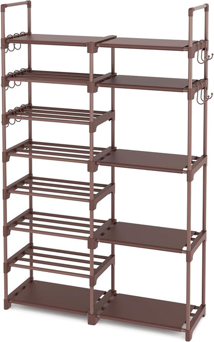 ROJASOP Shoe Rack Organizer, 8-Tier Metal Shoe Rack