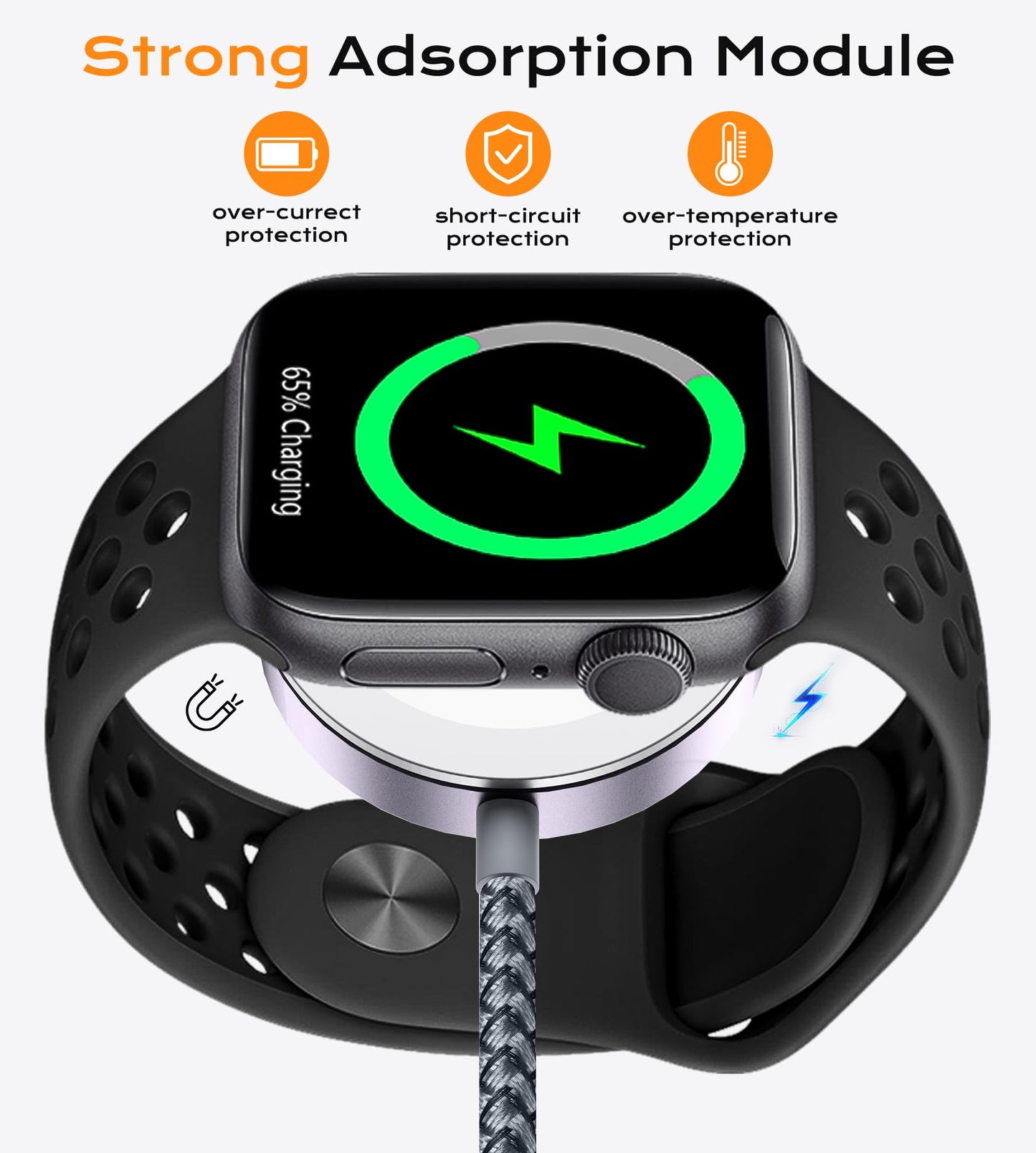 Temdan for Travel Vacation Essentials,3 in 2 USB C Cable for Apple Watch Charger/iPhone 17 Charger/Lightning,Multi Charging Cable Cord,Camping Essentials,Designed for iWatch &iPhone 16-12-5FT Purple