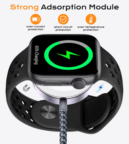 Temdan for Travel Vacation Essentials,3 in 2 USB C Cable for Apple Watch Charger/iPhone 17 Charger/Lightning,Multi Charging Cable Cord,Camping Essentials,Designed for iWatch &iPhone 16-12-5FT Purple