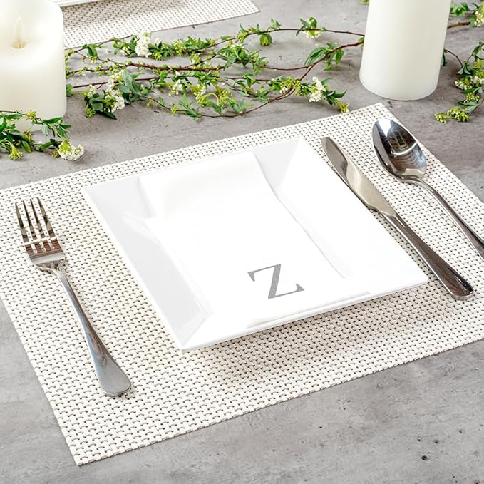 Luxenap 15.8 X 7.9 Inch Linen-Feel Guest Towels, 2000 Lettered Hand Towels