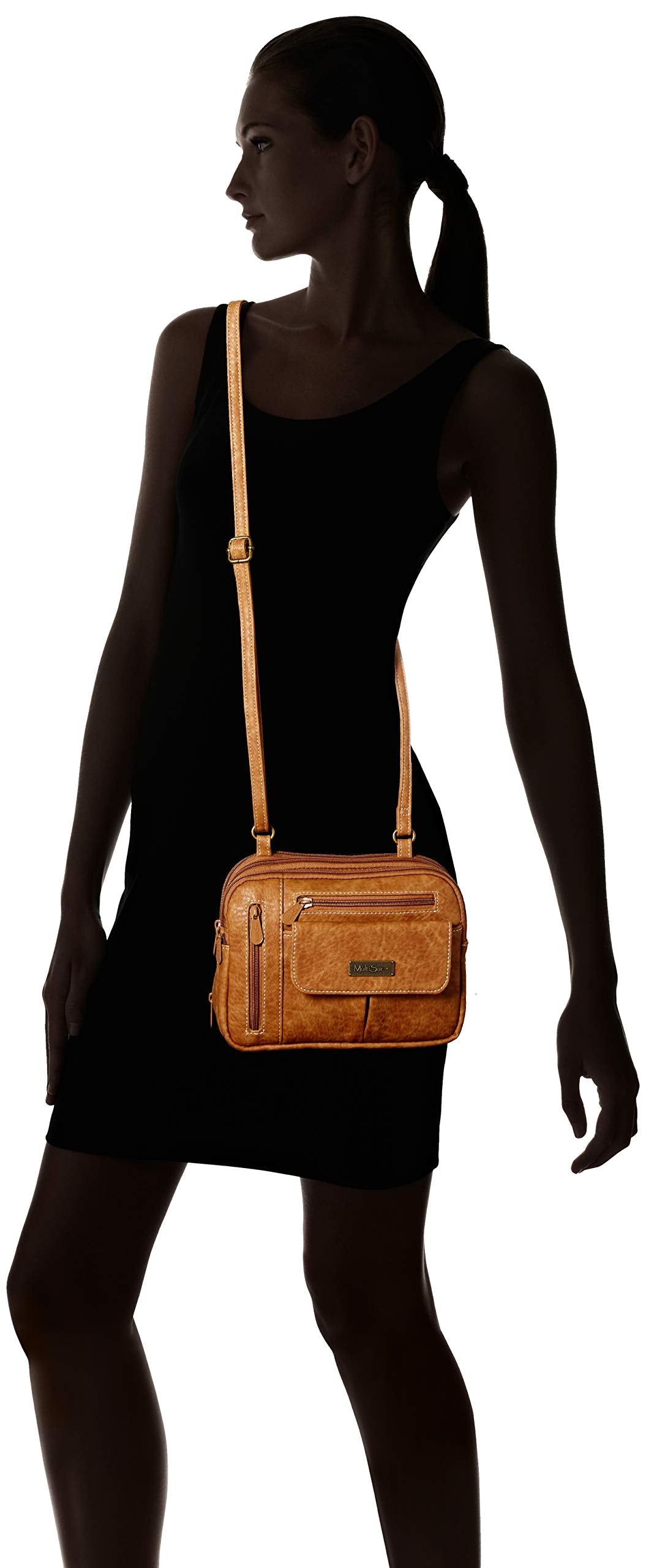 Multi Sac Zippy Triple Compartment Crossbody Bag
