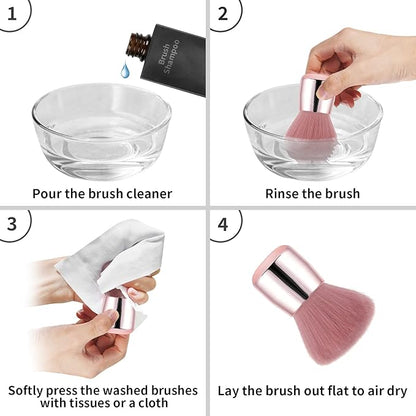 Vaincre Nail Art Dust Powder Remover Brush, Soft Nail Art Dust Cleaner Brush