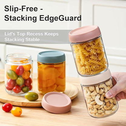 NETANY 12-pack 16oz Glass jars