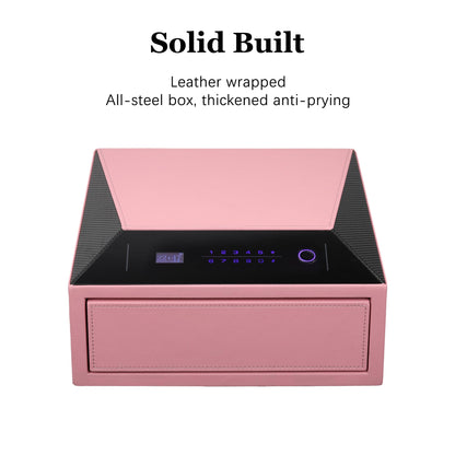XPEDITION Biometric Fingerprint Jewelry Safe for Home Quick-Access Fingerprint Lock & Digital Keypad for Home Security Slide-Away Drawer Safe