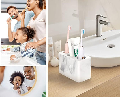 Luxspire Toothbrush Holder, 3 Slots Electric Toothbrush and Toothpaste Holder