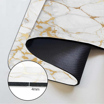 MCALK Marble White Kitchen Sink Faucet Mat Splash Guard, Absorbent Quick-Dry