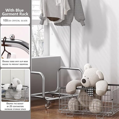 Garment Rack With Storage Baskets, Clothing Rack