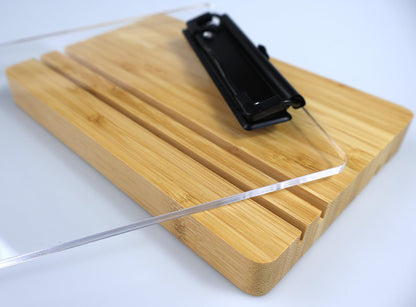 Clipboard with Stand,Clear Acrylic Freestanding Clipboard with Pen Holder,Sign Holder,Document Typing Paper Stand,Menu Display Board,Receipt Holder (8.5"×11")