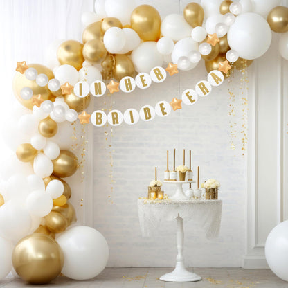 Simgoing 103 Pcs DIY Graduation Lei Giant Friendship Bracelet 2026 Grad Necklace Garland Jumbo Birthday Friendship Banner Kit Famous Singer Customizable Party Decor(Gold and White)