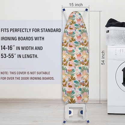 Ironing Board Cover and Pad 15x54 Inch Standard Ironing Board Cover