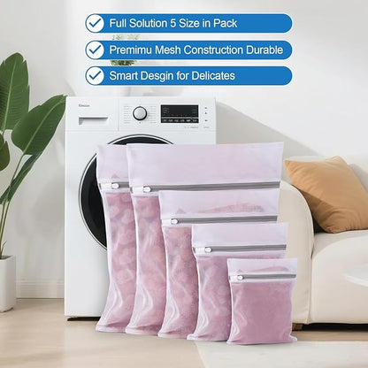 5Pcs Laundry Bags Mesh Wash Bags, Delicate Laundry Bags