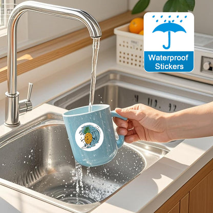 QYH Printable Vinyl Sticker Paper for Inkjet Printer - 110 Sheets Glossy White Waterproof Self-Adhesive Sticker Paper, 8.5"x11" Letter Size for Custom Decals, Labels & Crafts