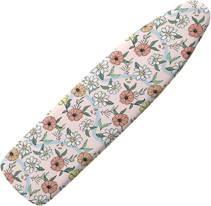 Pink Florals Ironing Board Cover and Pad 15x54 Inch