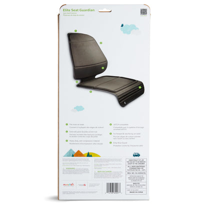 Munchkin Child Car Seat Protector, Elite Seat Guardian with Grime Guard Fabric, Dark Grey