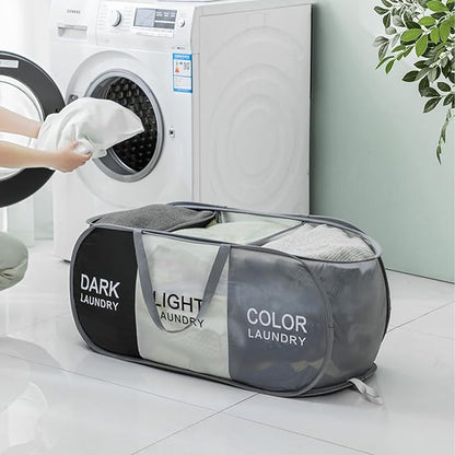 TECHMILLY Collapsible Laundry Basket Durable Pop Up Hamper