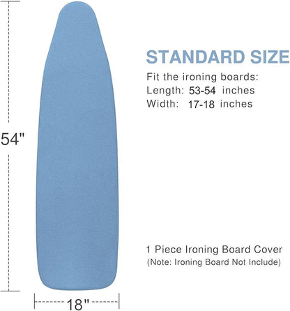 Ironing Board Cover and Pad 18x54, Thick Padding, Elastic Edge, Silicone Coated