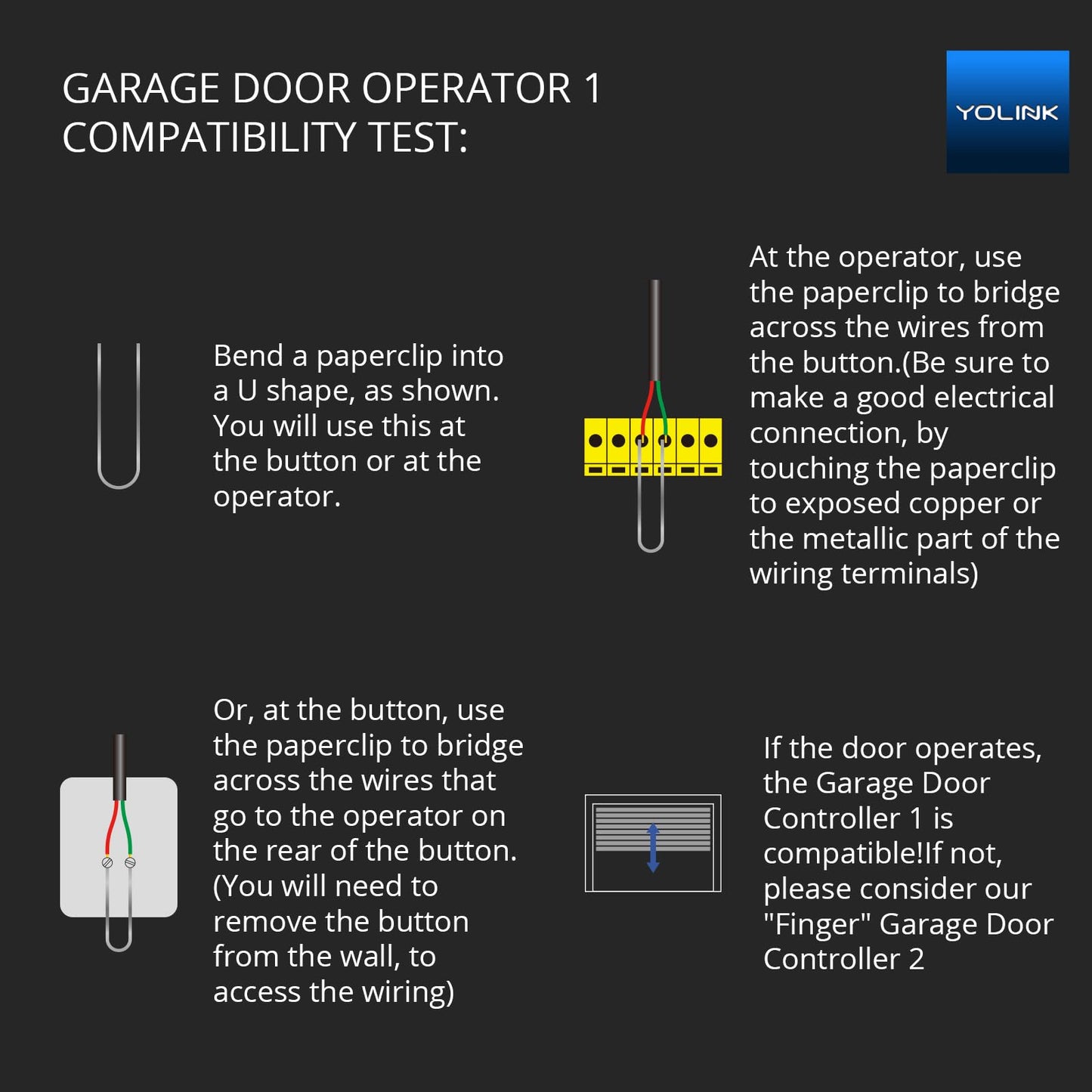 Smart Garage Door Kit with YoLink Hub - YoLink 1/4 Mile World's Longest Range Garage Door Controller and Wireless Sensor Compatible with Alexa IFTTT