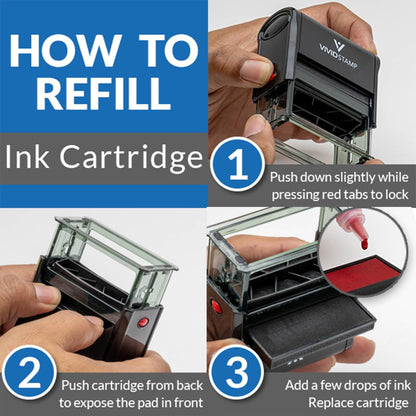 Rubber Stamp Rejected (Stop Vector) Self-Inking Office (Red Ink) - Q-400