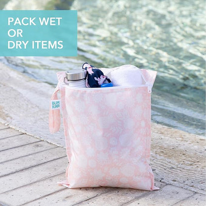 Bumkins Waterproof Wet Bag for Baby, Swim Suit, Cloth Diapers, Pump Parts