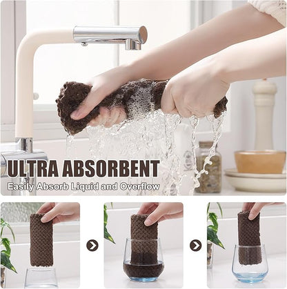 Homaxy 12 Pack Kitchen Dish Cloths, Ultra Soft and Absorbent Dish Towels