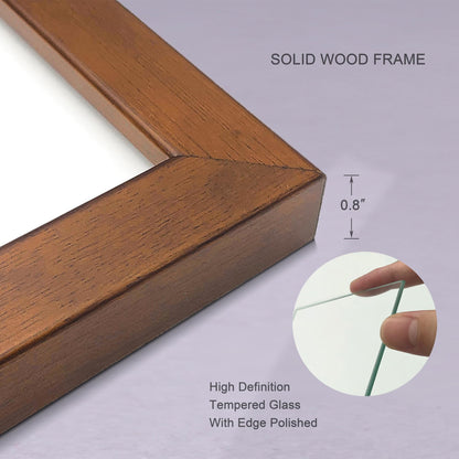 DEKWINN 8x10 Picture Frame Set of 4 Made of Solid Wood Photo Frame with Real Glass for Pictures 5x7 with Mat or 8x10 Without Mat, Wall Gallery or Tabletop display Picture Frames, Brown