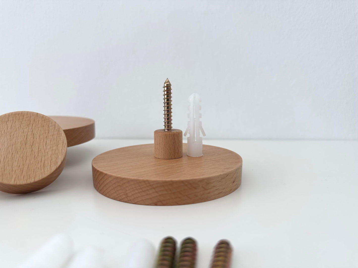 anaan Bubble Wood Wall Hooks Modern Decorative Coat Hooks for Wall Set of 4
