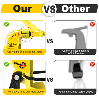 Dasunwat Spray Can Extension Pole Adaptor,Adjustment Sprayer Bracket Adaptor for Wasp/Hornet/Bee Spray Long Range,Spray Paint,Window Cleaner,Tree Pruning Sealer Spray,Spray Can Trigger Handle(Yellow)