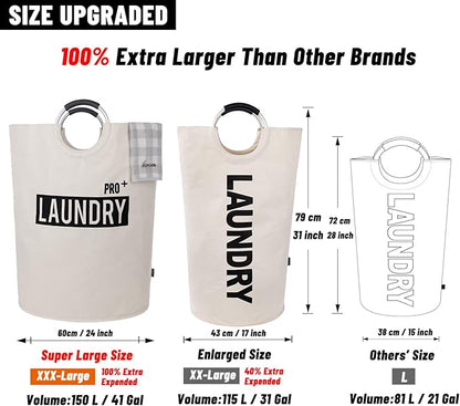 Caroeas Super Large 150L Laundry Basket Pro, Waterproof Laundry Hamper
