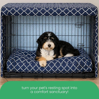 Molly Mutt Romeo & Juliet Dog Crate Cover, 100% Cotton Canvas Cover with 2 Roll-Up Panels, Ideal for Dog or Cat Crate, Durable, Washable, and Free of Harmful Chemicals, 30" x 19" x 21"