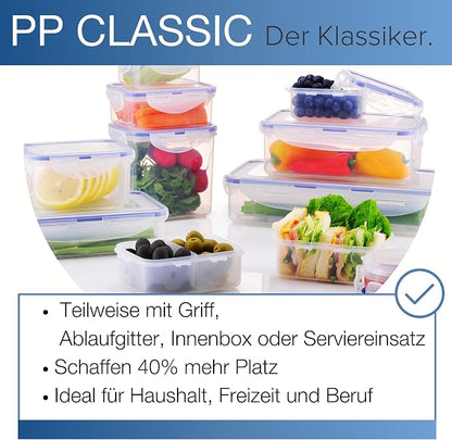 LOCK & LOCK Easy Essentials Food Storage lids/Airtight containers, BPA Free, Rectangle-37 oz-for Pasta, Clear