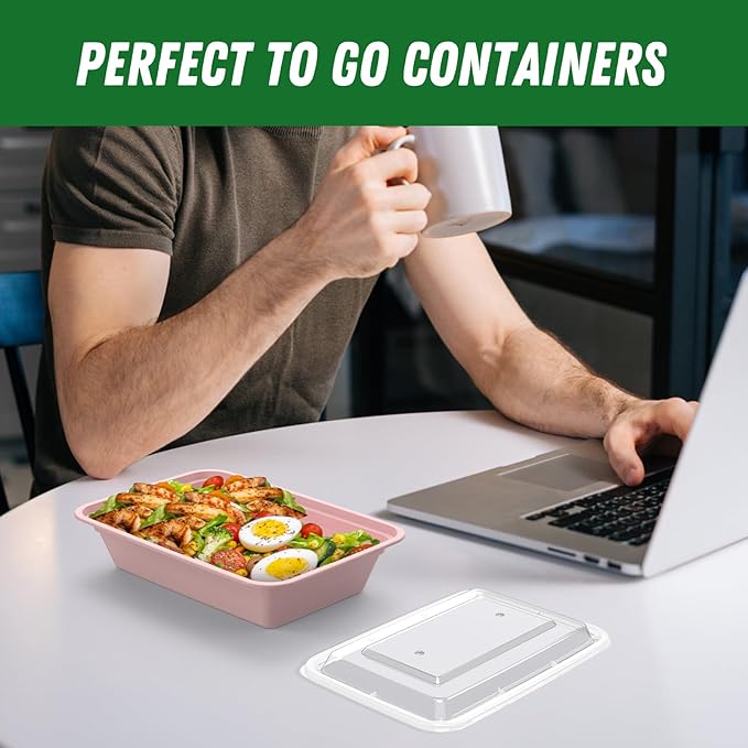 50 Pack 32 oz Meal Prep Containers Reusable