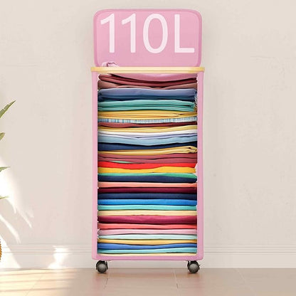 SUOCO Laundry Hamper on Wheels 100L, Clothes Basket