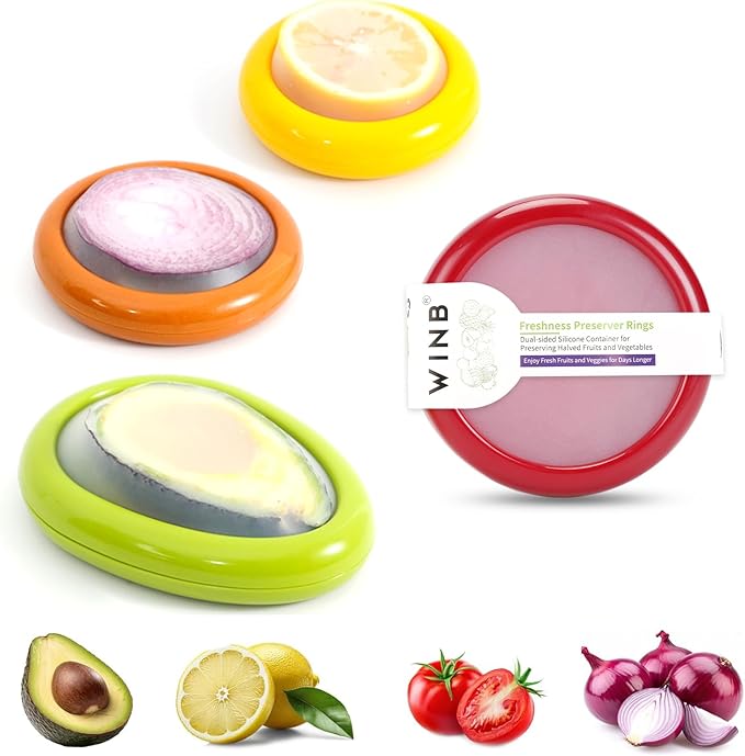 Winb Set of 4 Reusable Fruit and Veggie Savers