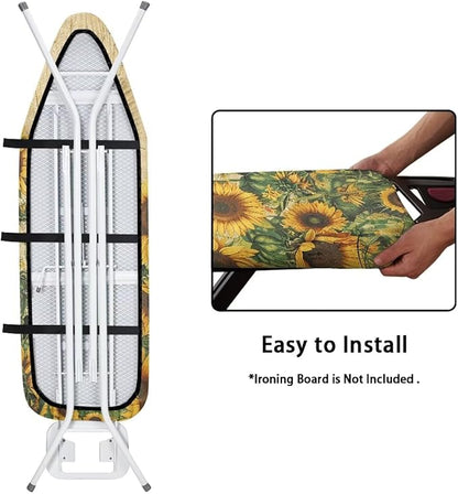 Sunfloral Ironing Board Cover, Iron Board Cover Standard Size, Floral Ironing