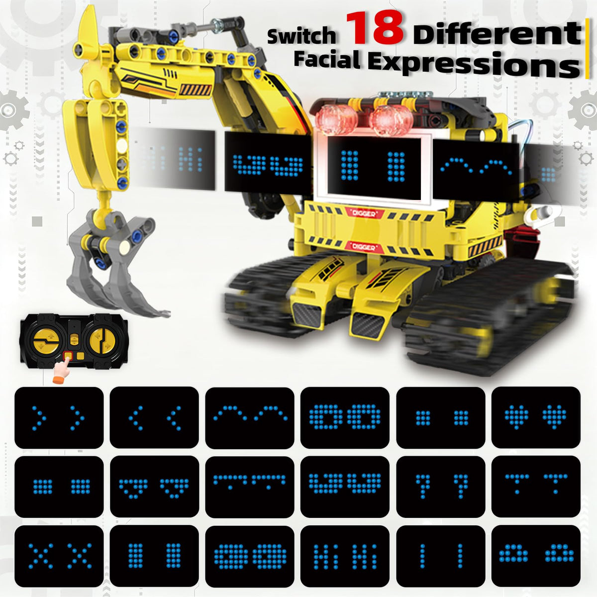 Suplanet 5 in 1 STEM Robot Building Kit, Programmable RC Truck Set, APP & Remote Control with LED Display, Engineering Technic Educational Construction Toy Gift for Kids Ages 8-14 Boys (660 PCS)
