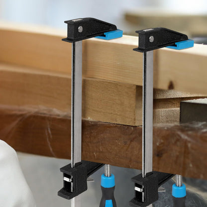 FASTORS Bar Clamps for Woodworking 24 Inch,2-Pack Wood Clamps Adjustable and Release Quickly,Throat Depth 2.5 Inch, Serrated Steel Rail,Bar Clamps Force 600 Lbs