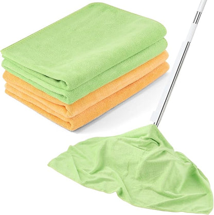 4 Pack Extra Large Microfiber Cleaning Cloths 20"x30", Lint-Free Reusable Towels