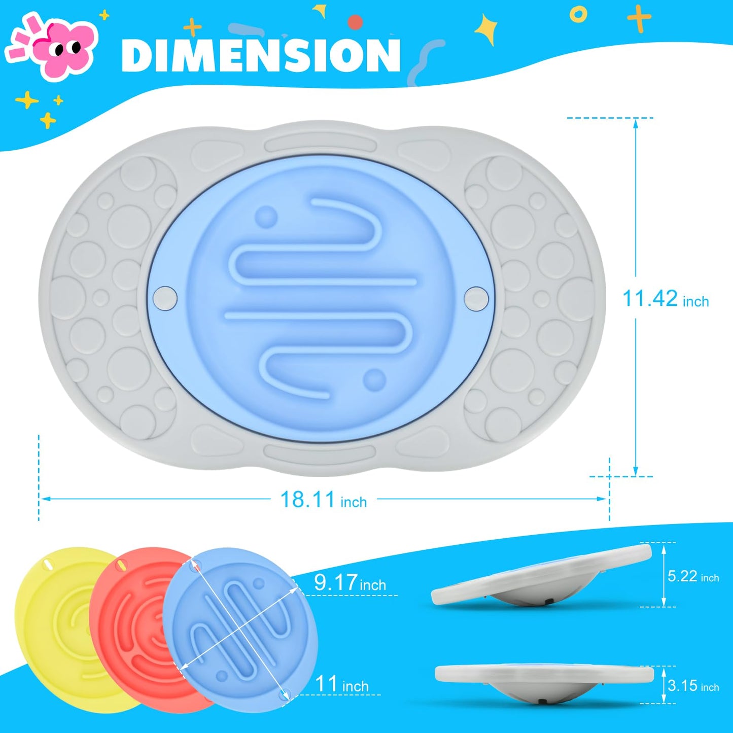 Maze Balance Board for Kids Toddlers Wobble Board for Core Balance Training